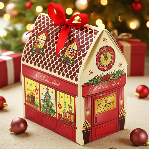 Новогодний набор конфет маршмеллоу в горьком шоколаде 110г