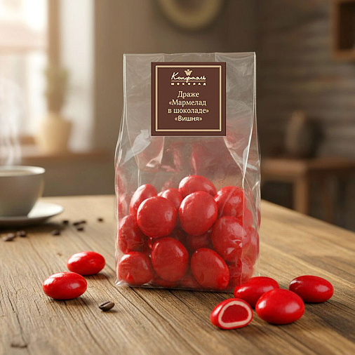 Мармелад вишня в белом шоколаде драже
