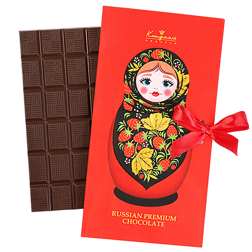 Открытка русская красавица шоколад горький 60г 