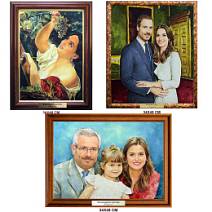 "Ваш портрет" индивидуальная картина белый шоколад 34х48см