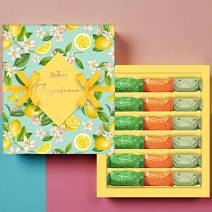 Набор двуслойных конфет мармелад+суфле в горьком шоколаде (яблоко и ваниль, апельсин и ваниль, виноград и ваниль) 270г