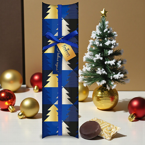 Новогодний набор марципановых конфет в  шоколаде с джемом 120г