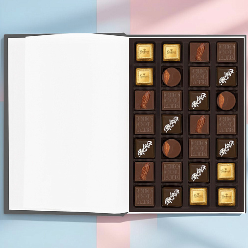 "Поздравляем" книга с шоколадными конфетами 305г