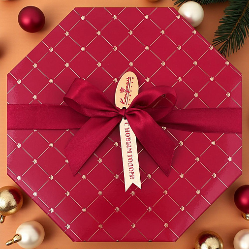 Новогодний набор конфет ассорти с шоколадными начинками