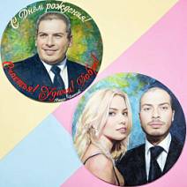 "Ваш портрет" индивидуальная медаль белый шоколад 60см