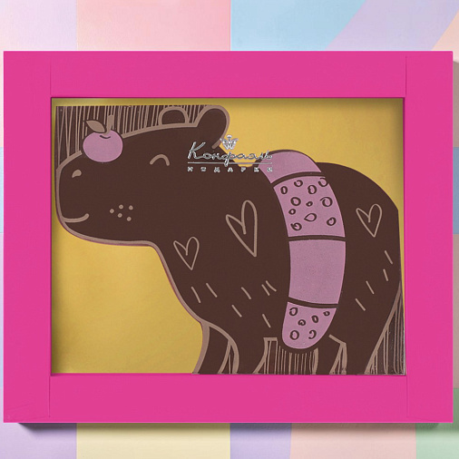 "Капибара" открытка молочный шоколад