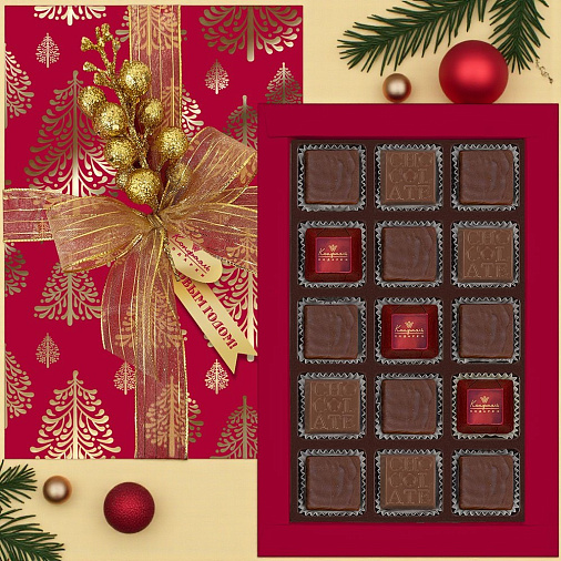 Новогодний набор шоколадных конфет 115г