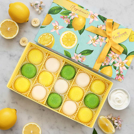 Набор мармелада со вкусами «Сливочная намелака», «Зеленая дыня», «Банан»