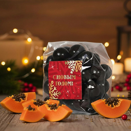 «Любимый вкус» драже папайя в горьком шоколаде 100г