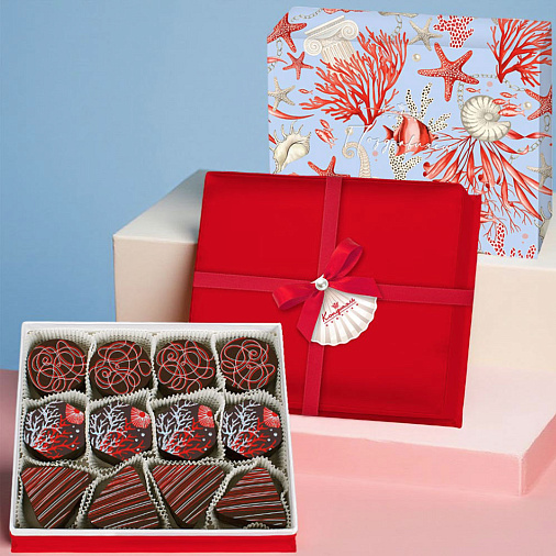 Подарочный набор суфле в горьком шоколаде 360г