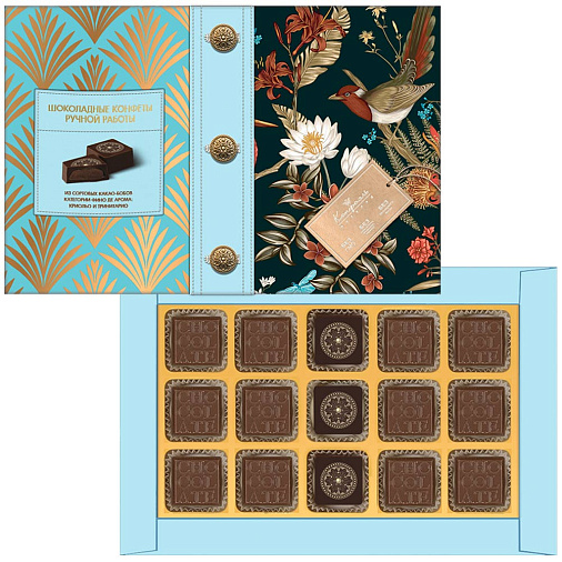 Набор шоколадных конфет 145г (голубой)