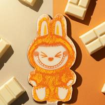 "Лабубушка" шоколад белый на палочке (оранжевый декор)19г