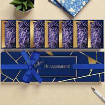 Набор двуслойных конфет мармелад+суфле (черника и ваниль) в шоколаде 105г