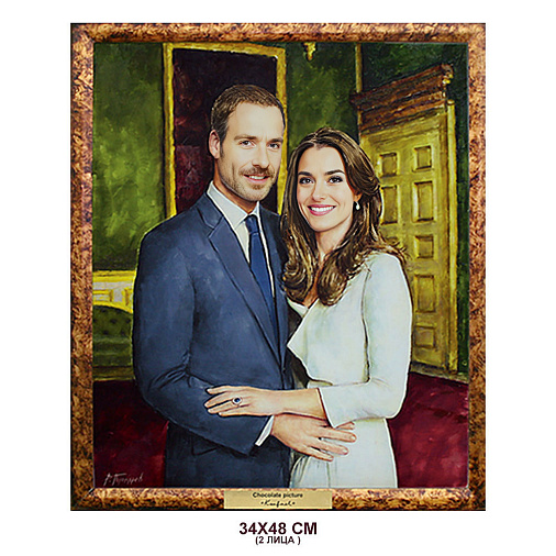 Картина из шоколада 2 лица 34х48 см