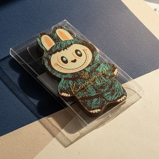 "Лабубушка" шоколад молочный 18г (голубой декор)