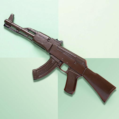 "Автомат Калашникова" скульптура молочный шоколад