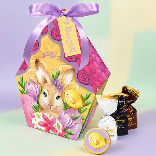 Пасхальный подарочный набор: шоколад, конфеты шоколадные