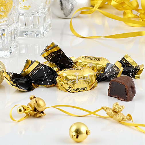 Новогодний набор мармелада в горьком шоколаде 190г