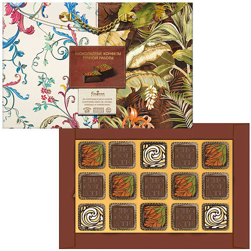 Набор шоколадных конфет 140г (коричневый)