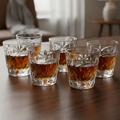 Набор штоф и стопки хрусталь ( 6 шт.)