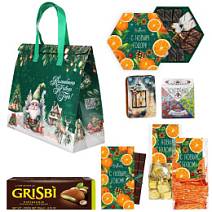 Термопакет "Волшебного Нового года" с конфетами и шоколадом 675г