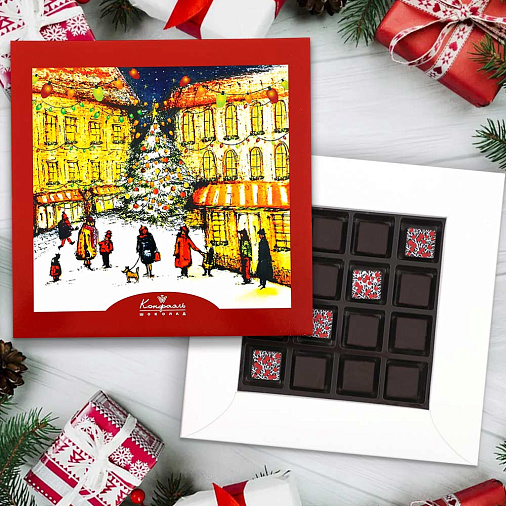 Новогодний набор: конфеты глазированные Суфле, конфеты "Ассорти" 105г