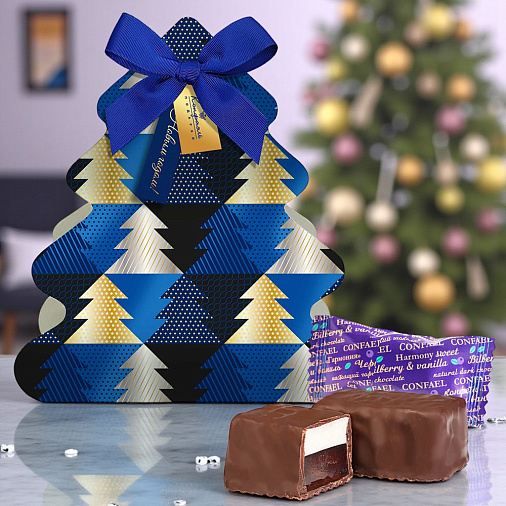 "Ёлочка" с двуслойными конфетами мармелад + суфле 120г