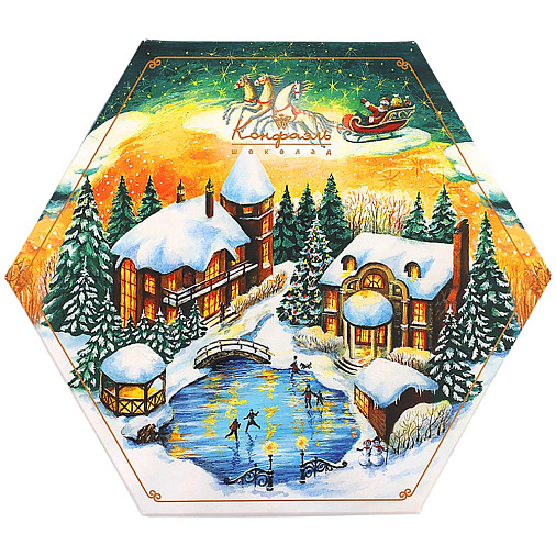 Новогодний набор суфле в шоколаде (ванильное, шоколадное, кофейное) 105г (деревня)