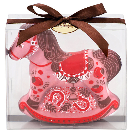 "Лошадка" скульптура шоколад клубничный 140г
