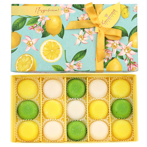 Набор мармелада со вкусами «Сливочная намелака», «Зеленая дыня», «Банан»