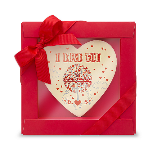 "I Love you" сердце белый шоколад 40г