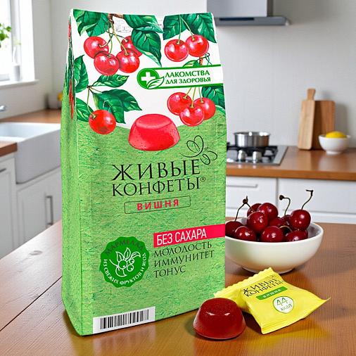 "Без сахара" мармелад желейный вишня 170г 