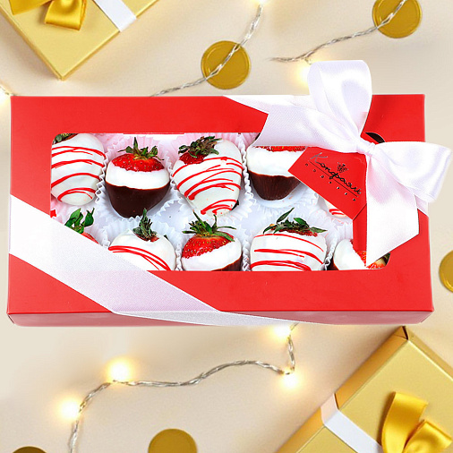 Свежая клубника в шоколаде набор красный 320г