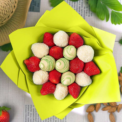 Клубника в шоколаде букет 550г