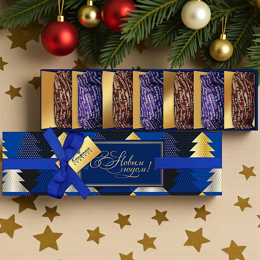 "С Новым годом" двуслойные конфеты мармелад + суфле 105г