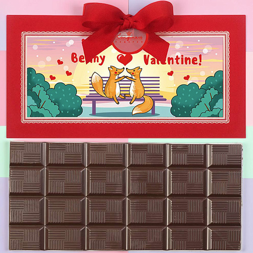 "Лисята" открытка молочный шоколад