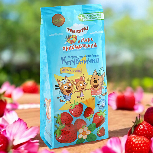 "Три кота" детский мармелад клубника 105г