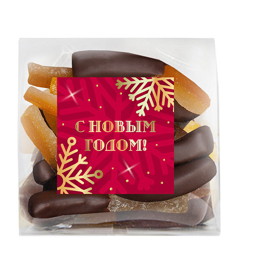 Новогодний домик с конфетами: цукаты, драже, чай 275г