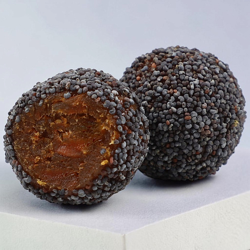 Конфеты из абрикоса с маком, кунжутом, кокосом 