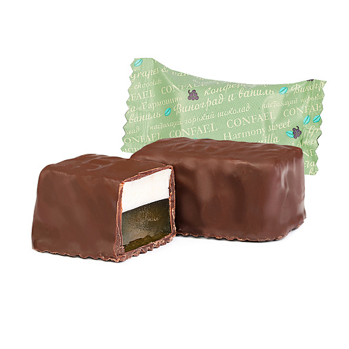 Набор двуслойных конфет: вишневый мармелад+ ванильное суфле, апельсиновый мармелад + ванильное суфле 270г