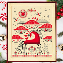 Новогодняя картина белый шоколад 1100г