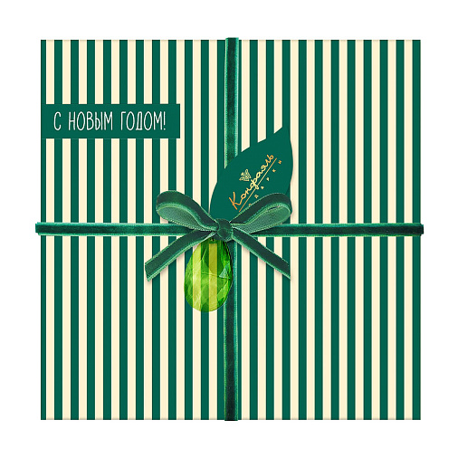 Новогодний набор шоколадных конфет ассорти с шоколадной и кремовой начинками 170г