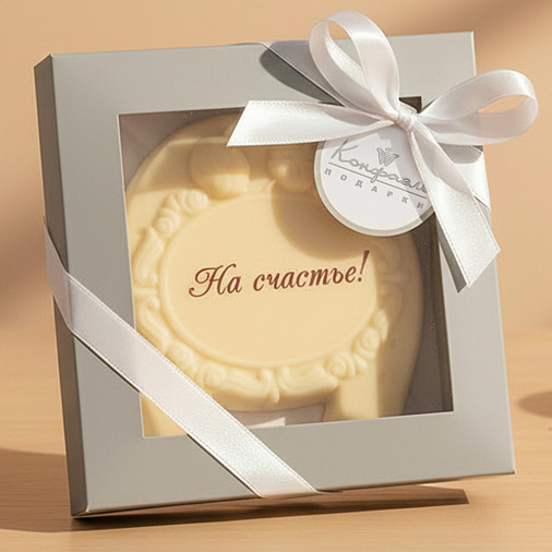 "На счастье" подкова шоколад белый