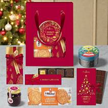 Новогодний набор: шоколад молочный, конфеты ассорти, варенье, чай 565г