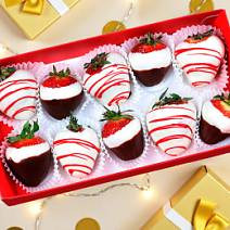 Свежая клубника в шоколаде набор красный 320г 