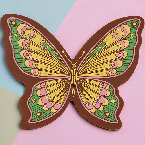 "Бабочка" открытка шоколад молочный