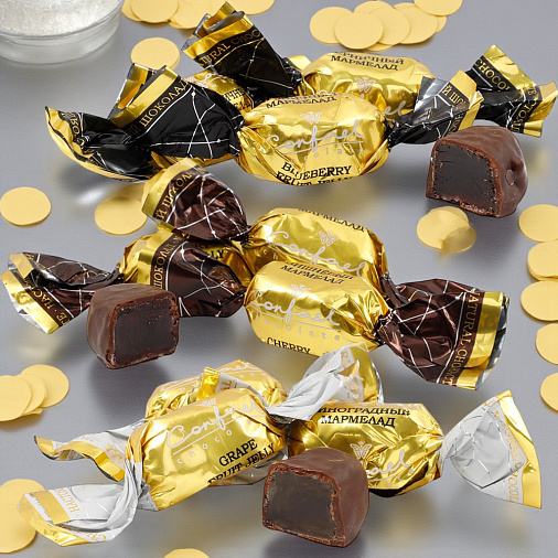 Новогодний набор фруктового мармелада в шоколаде 150г