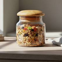 Банка стеклянная 600мл с крышкой