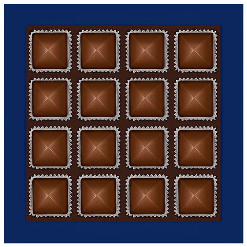 Шоколадные конфеты с шоколадной начинкой 170г