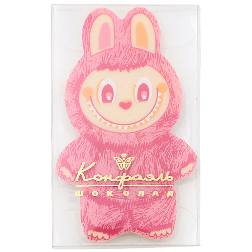 "Лабубушка" шоколад белый 18г (розовый декор)